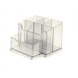 Pencil holder FOROFIS, transparent, 6 compartments, pack of 24