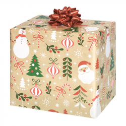 Christmas gift wrapping paper, kraft, 70x200cm, P2 GW4