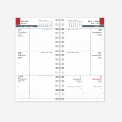 Notebook calendar MIDI SPIRAL CARDBOARD, 95x170mm, ROYAL