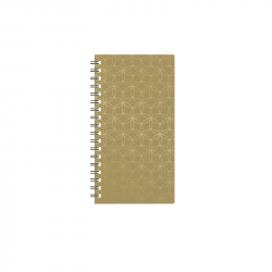 Planner - calendar MIDI SPIRAL CARDBOARD, 95x170mm, AMBER PATTERN