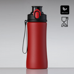 COLORISSIMO PRIMO water bottle, metal, 500ml, red color