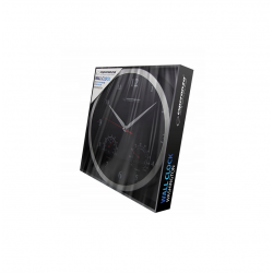 Wall clock ESPERANZA WASHINGTON 30cm black, aluminum frame, silent movement + thermometer + hygrometer