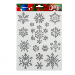 Stickers Christmas window decoration CENTRUM silver color