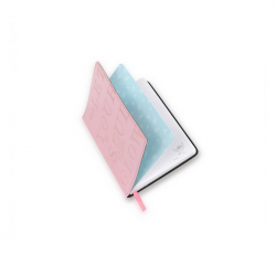 Notebook STITCH B6, 80 sheets, squared, pink
