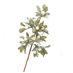 Decoration - Christmas branch with white berries