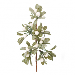 Decoration - Christmas branch with white berries