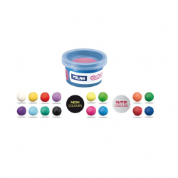 Modeling clay MILAN, 16 colors x 30g (8 basic + 4 neon + 4 metallic)
