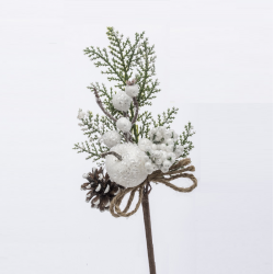 Decoration - Christmas branch with pine cone