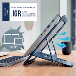 Laptop stand LEITZ, grey color