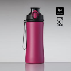 Water bottle COLORISSIMO PRIMO, metal 550ml, pink