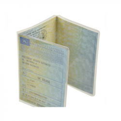 Car registration certificate holder 21.5x11.3 cm, transparent