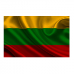 Lithuanian flag printed with carabiners 100x170cm