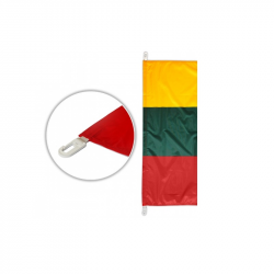 Lithuanian flag printed with carabiners 100x170cm