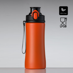 Water bottle COLORISSIMO PRIMO, metal 550ml, orange