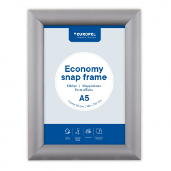 Hanging advertising frame A5 (14.8x21) with 25mm snap edges, aluminum frame CLICK
