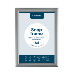 Hanging advertising frame A4 (29.7x21) with 25mm snap edges, aluminum frame CLICK