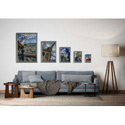 Pakabinamas reklaminis rėmas A3 (29,7x42) atlenkiamais 25mm krašteliais aliuminiu rėmu CLICK