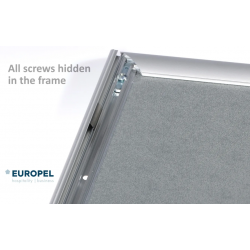 Pakabinamas reklaminis rėmas A3 (29,7x42) atlenkiamais 25mm krašteliais aliuminiu rėmu CLICK