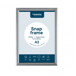 Hanging snap frame A3 (29.7x42) with 25mm profile aluminum frame CLICK