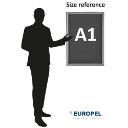 Hanging advertising frame A1 (594x840) with 25mm snap edges, aluminum frame CLICK