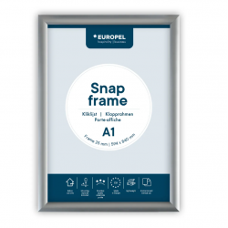 Hanging advertising frame A1 (594x840) with 25mm snap edges, aluminum frame CLICK