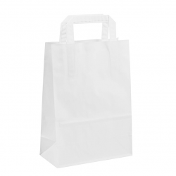 Paper gift bag 22x10.5x36cm, white, 70g