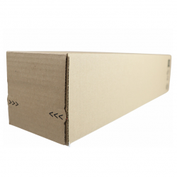 Square cardboard shipping tube 610x105x105mm, brown