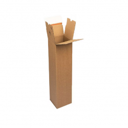 Square cardboard shipping tube 610x105x105mm, brown