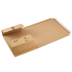 Cardboard packaging for shipments 217x155x10-50mm, brown
