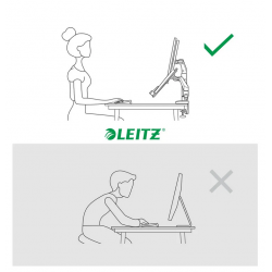 Dual monitor and laptop arm LEITZ ERGO, grey