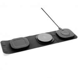 Travel charger 3-in-1 Swiss Peak, black color