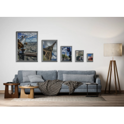 Hanging advertising frame A2 (42x59.4) with 25mm snap edges, aluminum frame CLICK