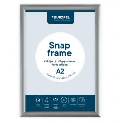 Hanging advertising frame A2 (42x59.4) with 25mm snap edges, aluminum frame CLICK