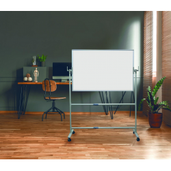 Mobile revolving double-sided magnetic board with wheels 200x100x192 cm