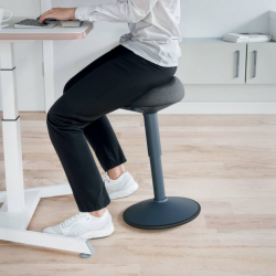 Active sitting chair LEITZ ERGO, grey