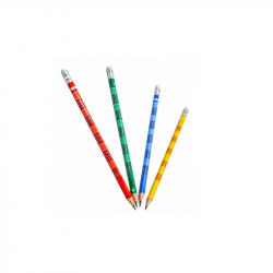 Pencil with eraser and multiplication table COLORINO B