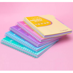 Spiral student notebook COOLPACK A4 200 pages/100 sheets, 5 dividers, squared, mint