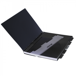 Spiral student notebook COOLPACK A4 200 pages/100 sheets, 5 dividers, squared, black
