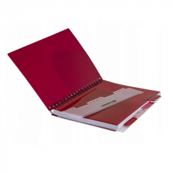 Spiral student notebook COOLPACK A4 200 pages/100 sheets, 5 dividers, squared, red