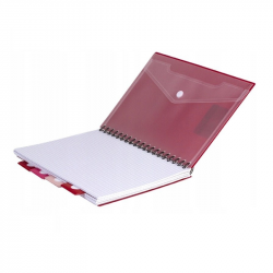 Spiral student notebook COOLPACK A4 200 pages/100 sheets, 5 dividers, squared, red