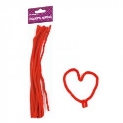 Chenille stems FIORELLO, 30cm 15 pcs., red