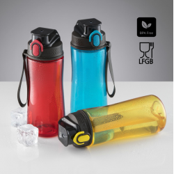 Water bottle COLORISSIMO TRITAN, plastic 550ml, pink color