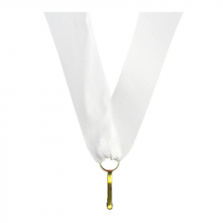 Ribbon for medal 22mm white color