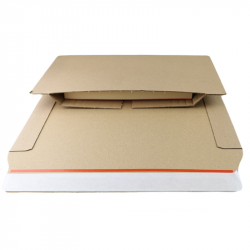 Kartoninė pakuotė 305x220x20-70mm siuntoms, rudos spalvos