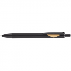 Automatic ballpoint pen FRANK, black with silver detail