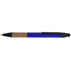 Automatic ballpoint pen with stylus BOSAY, blue color