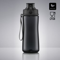 Gertuvė COLORISSIMO TRITAN, plastikinė 550ml, juoda sp.
