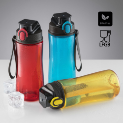 Water bottle COLORISSIMO TRITAN, plastic 550ml, yellow color