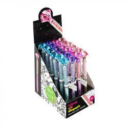 Ballpoint pens FIORELLO DIAMONDS GR-F424 0.7mm, assorted colors, pack of 24