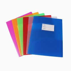 Plastic folder with two pockets FOSKA, blue color
